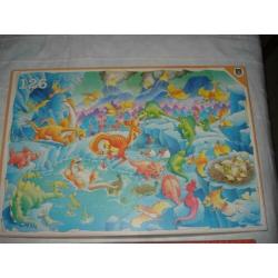 Houten puzzel vis Pocahontas Dino puzzel.