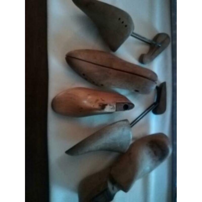antieke houten schoenleesten