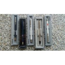 5 stuks Parker roller balpennen nieuw in de cassette