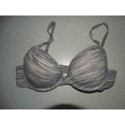 Dames Push - Up BH 80 C Grijs / Wit