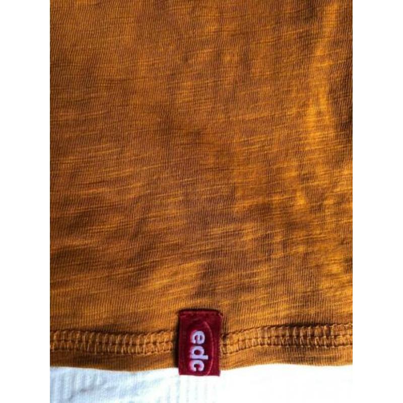 Nieuw t shirt shirt topje EDC by Esprit maat 36 Small bruin