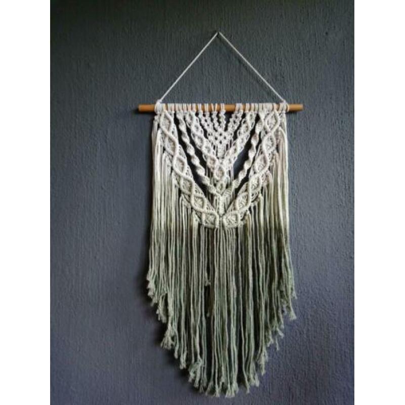 Macrame hanger dipdye olijfgroen