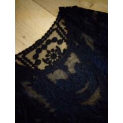 Nieuwe zwart truitje van kant mt m/l