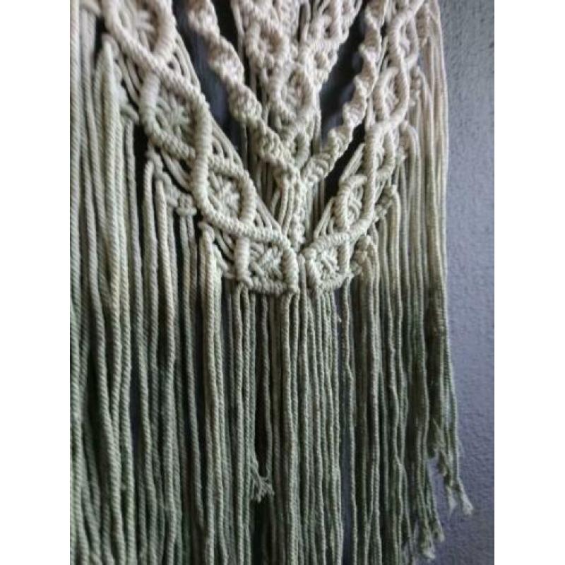 Macrame hanger dipdye olijfgroen