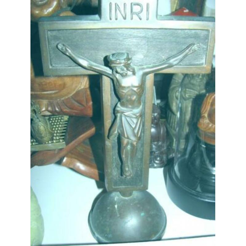 Antiek bronze kruis met rariteitswaarde 25x14cm