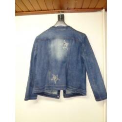 JOOP! blauw spijkerjasje met kralen bewerkt