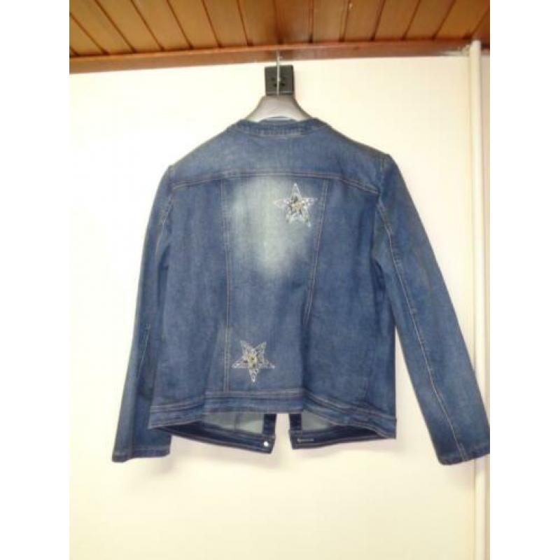 JOOP! blauw spijkerjasje met kralen bewerkt