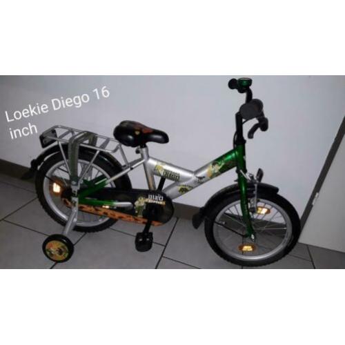 Loekie Diego fiets als nieuw, vaste prijs
