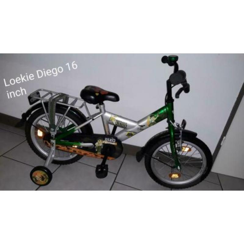 Loekie Diego fiets als nieuw, vaste prijs