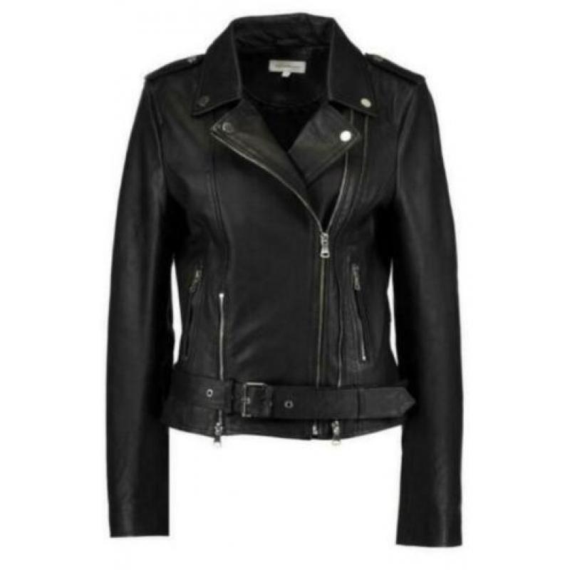 NIEUW Moss Copenhagen Piper leren jas maat S/M