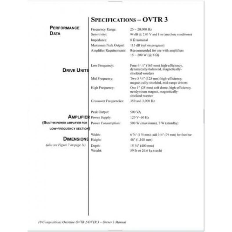 Infinity overture 3 actief