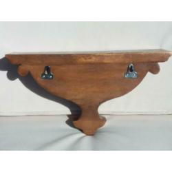 kleine houten wandconsole, art deco