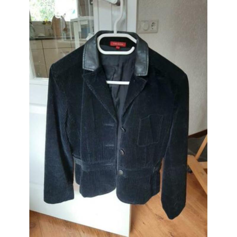 The Barn zwart ribcord blazer maat 38