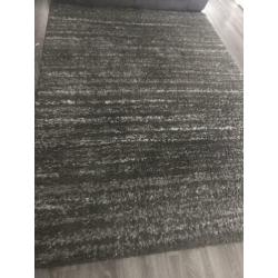 Vloerkleed grijs/wit gemêleerd 160 x 230