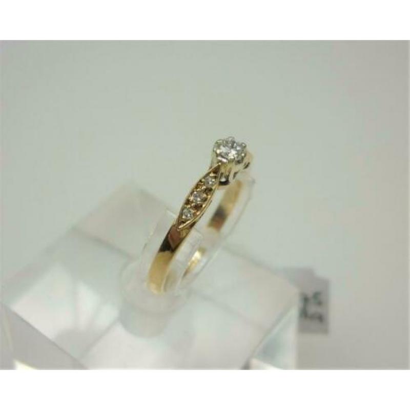 Ring goud met ca 20K diamant / Z6246