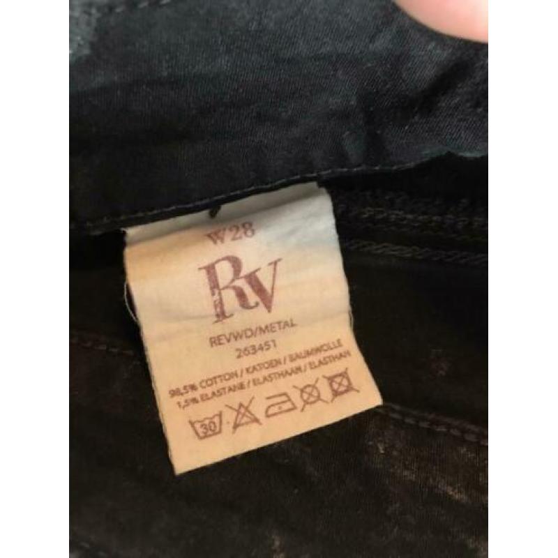 Stoere zilver coating broek maat 28 Revelation