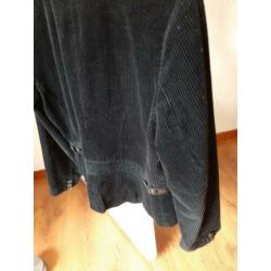 The Barn zwart ribcord blazer maat 38