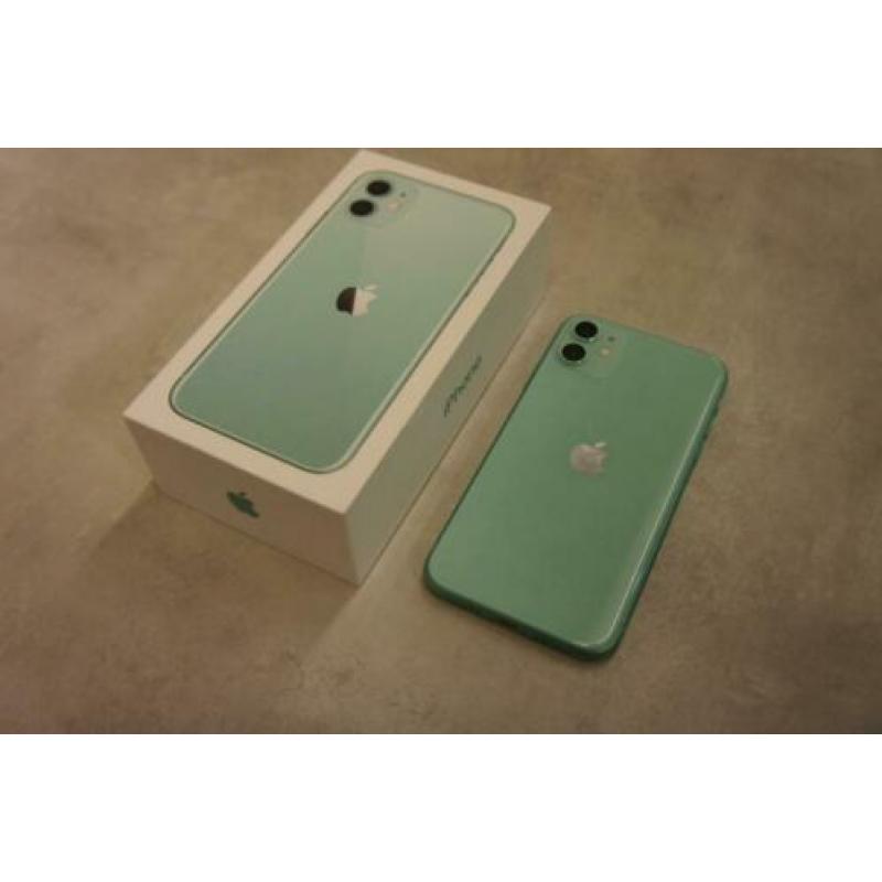 Iphone 11 64GB groen in nieuwstaat in doos met garantie