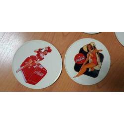 ** Retro Coca-Cola onderzetters in blikje - 8x - IZGST **
