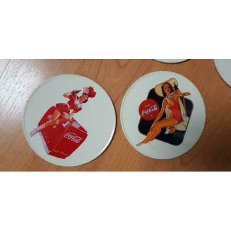 ** Retro Coca-Cola onderzetters in blikje - 8x - IZGST **