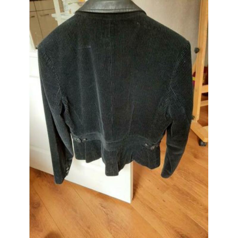 The Barn zwart ribcord blazer maat 38