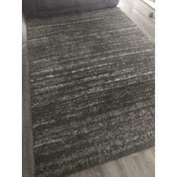 Vloerkleed grijs/wit gemêleerd 160 x 230