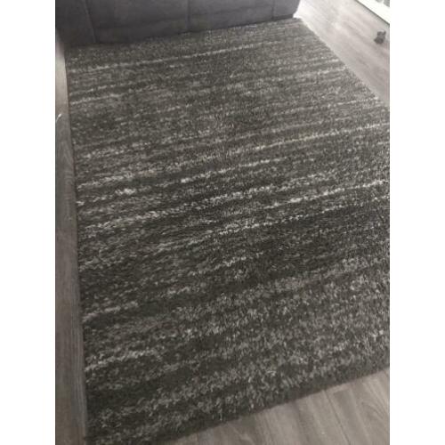 Vloerkleed grijs/wit gemêleerd 160 x 230