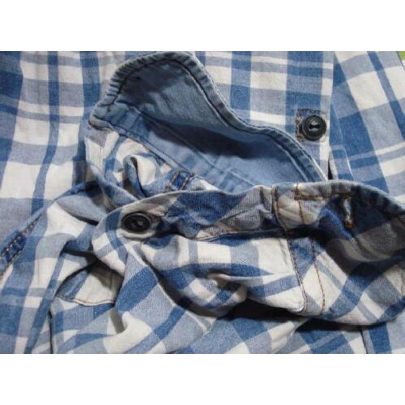 MILLS BROTHERS & CO geruite hemd mt XL licht blauw
