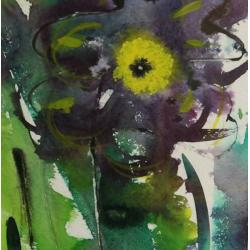 Jean Marie De Pauw, aquarel met bloem