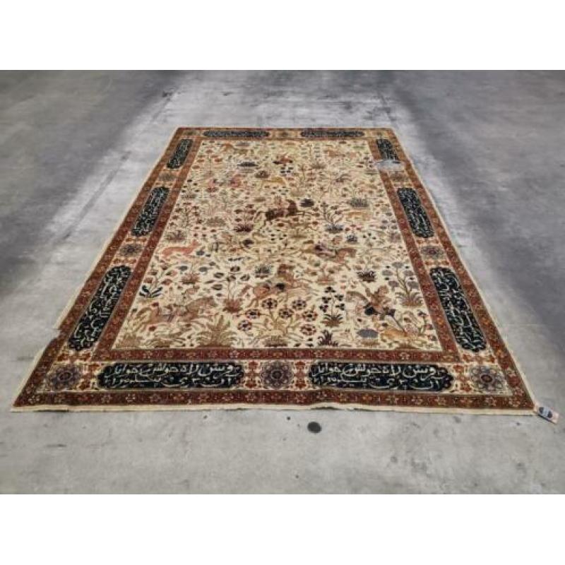 Handgeknoopt Perzisch tapijt Isfahan Afghan light 210x310cm