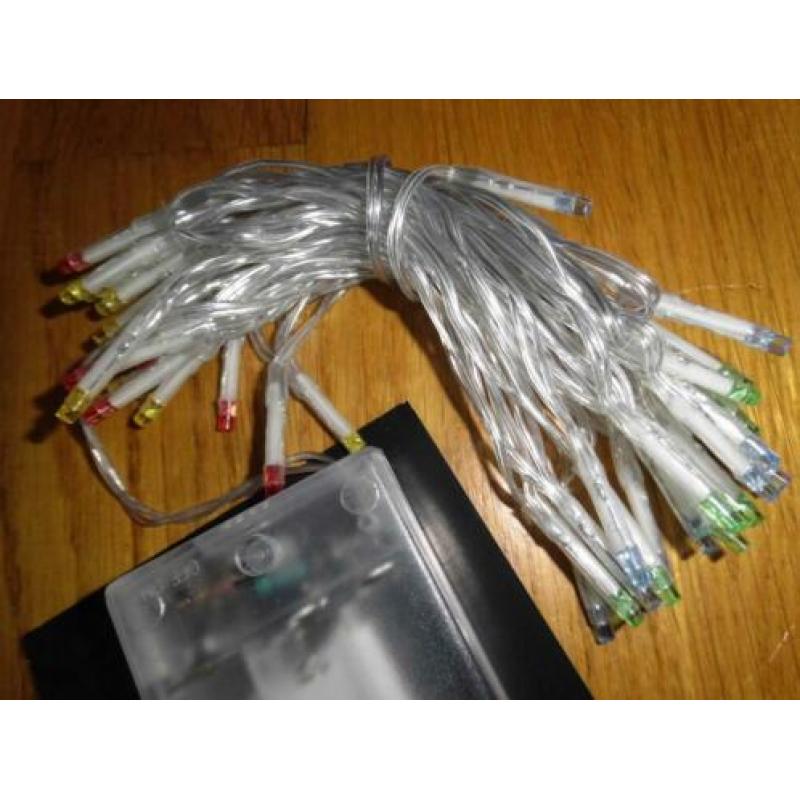 40 ledlampjes op batterij (wit of gekleurd)