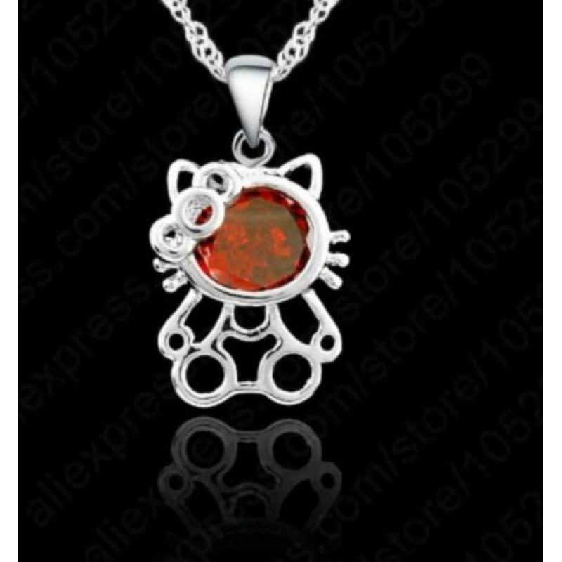 Prachtige 925 Sterling Zilveren Set met Zirkonia Nieuw