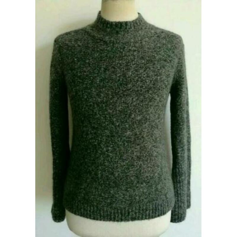 Karen Millen Split turtleneck trui M 38 Grijs Mohair Wol mix