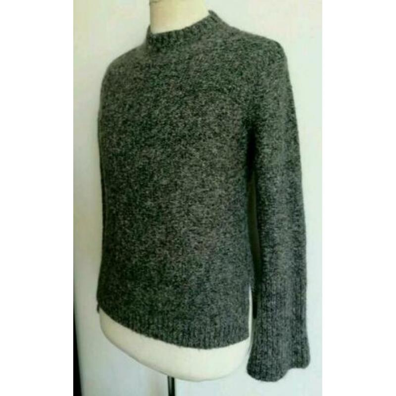 Karen Millen Split turtleneck trui M 38 Grijs Mohair Wol mix