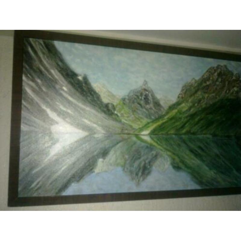 schilderijen 6 st (acryl + olieverf)