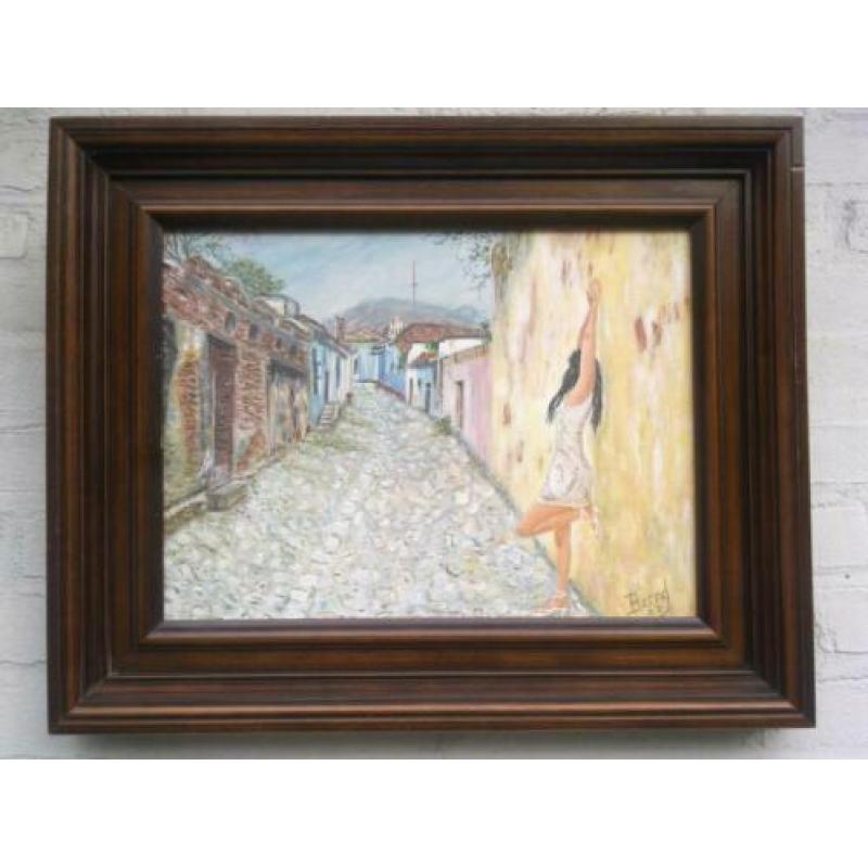schilderijen 6 st (acryl + olieverf)