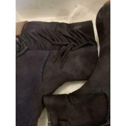Clic leren laarzen maat 32 donker blauw