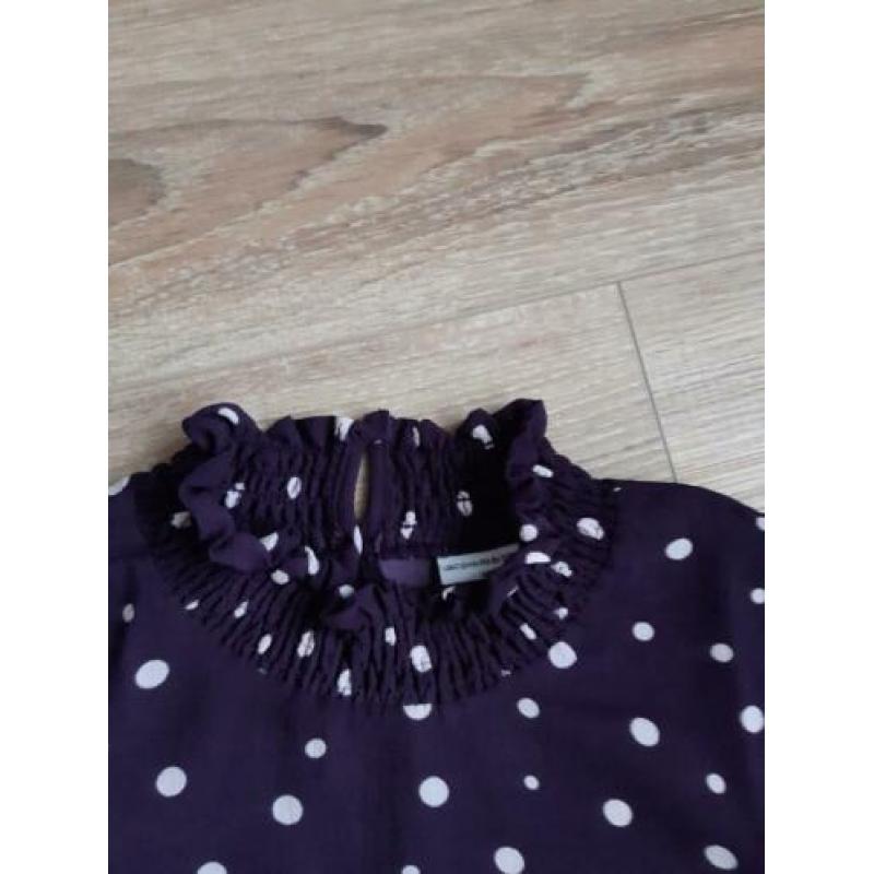 Jaqueline de Yong polkadot paars mt 38/M nw zonder kaart