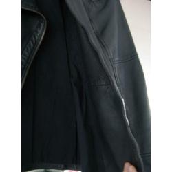 ongedragen leren jas esprit navy