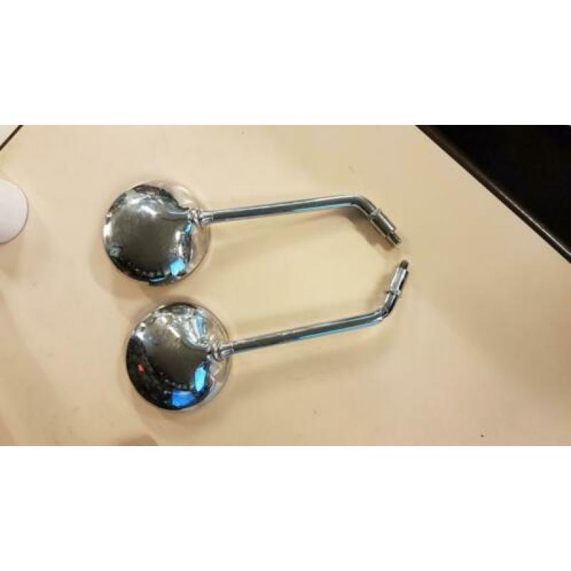 Set originele chrome spiegels Vespa LX 50 (LX50 rond ronde)