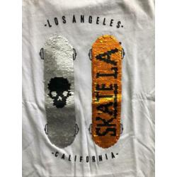 Set 4 t-shirts maat 146-152 H&M pailletten verandershirt