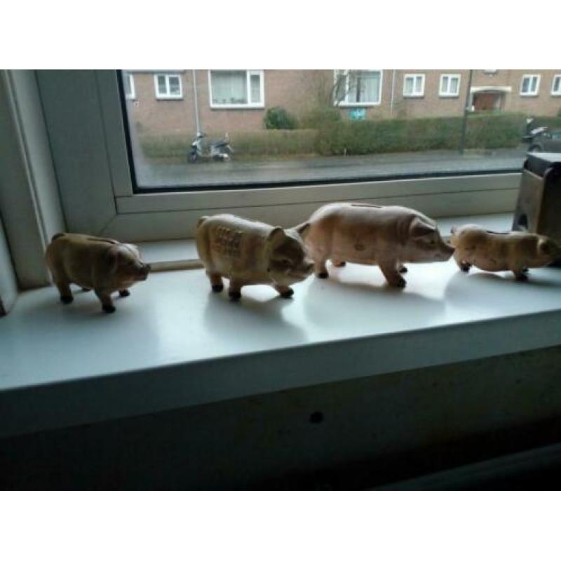Antieke spaarvarkens