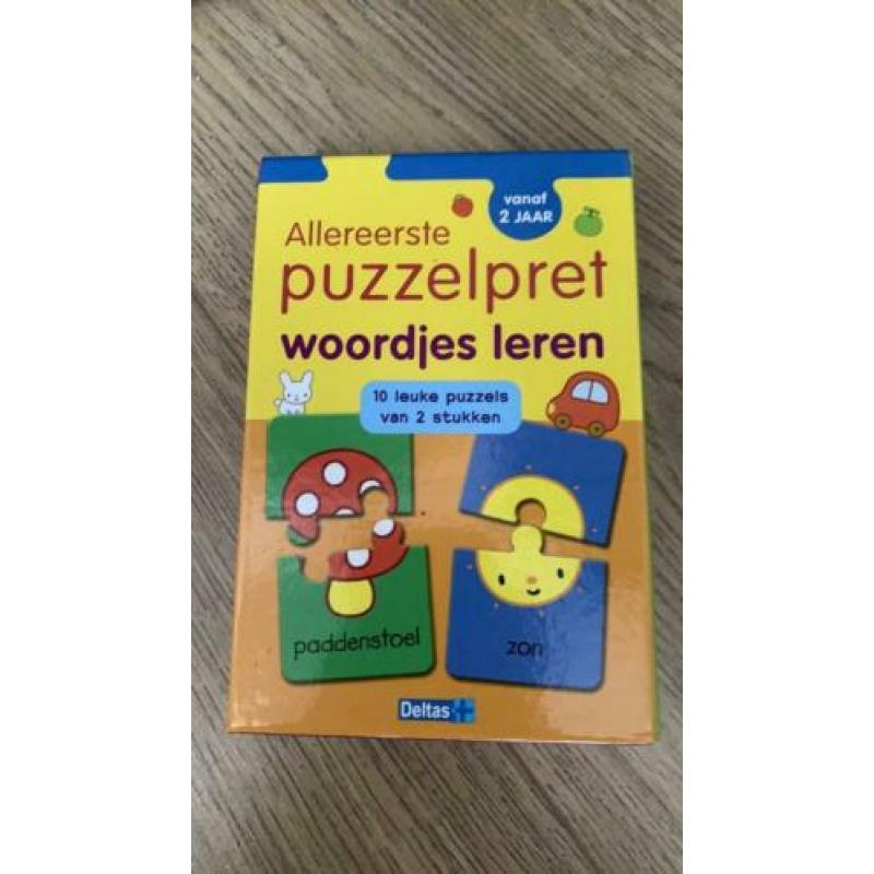Twee maal allereerste puzzelpret, woordjes en cijfer puzzel
