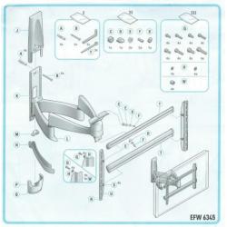 Vogel's EFW6345 LCD/Plasma-steun inclusief goot +DVD-steun