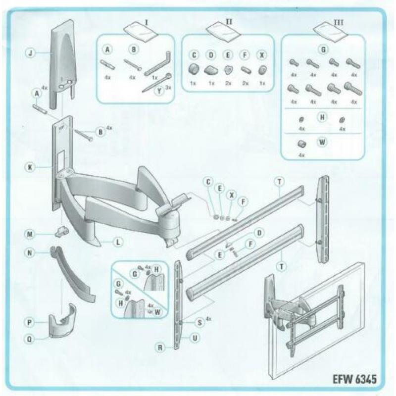 Vogel's EFW6345 LCD/Plasma-steun inclusief goot +DVD-steun