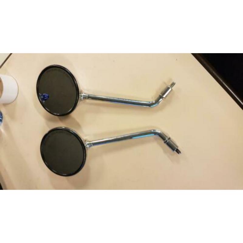 Set originele chrome spiegels Vespa LX 50 (LX50 rond ronde)