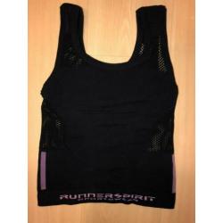 Sport tops, zwart en roze, maat S