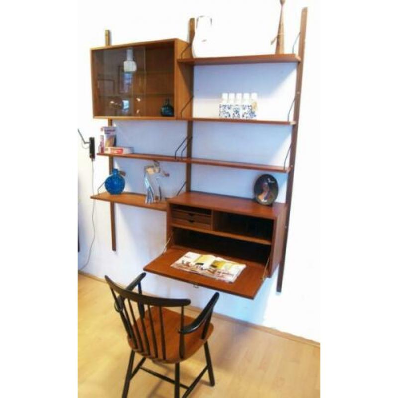 L) Poul Cadovius jaren 50 wandsysteem - Deens vintage design