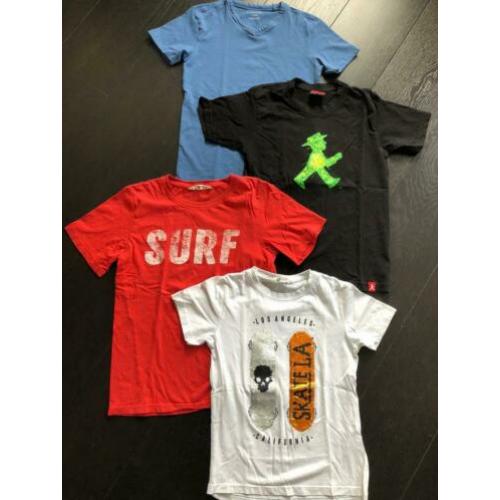 Set 4 t-shirts maat 146-152 H&M pailletten verandershirt