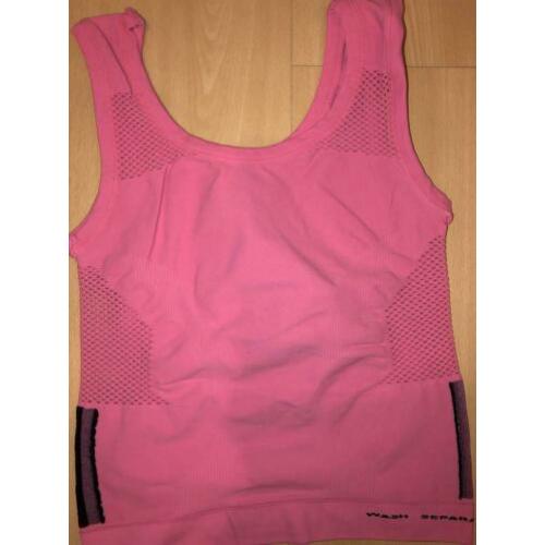 Sport tops, zwart en roze, maat S
